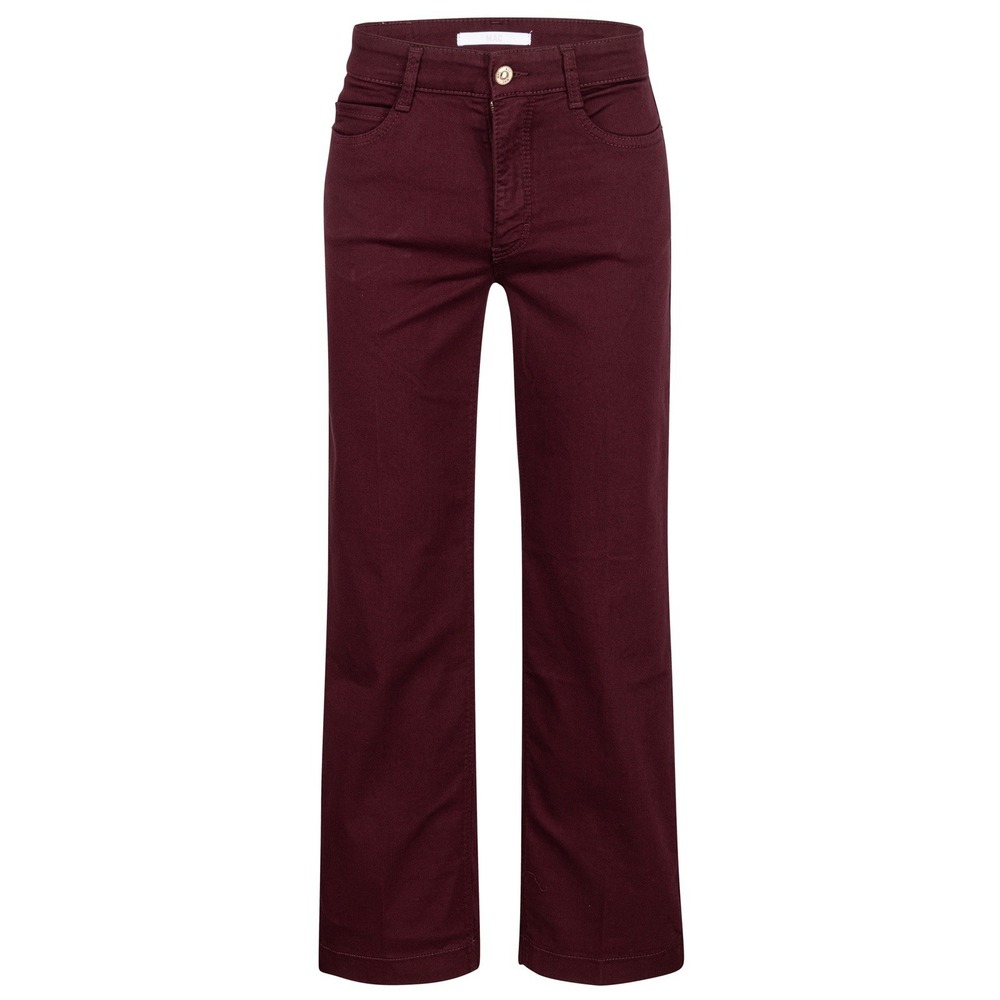 MAC Wide Jeans Burgundy Wine Wide Leg Pants Women Size 38/30 EU 38 US 8